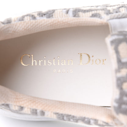 Christian Dior Canvas Oblique Embroidered Womens Solar Slip On Sneakers 39 Grey Stone 7 of 10