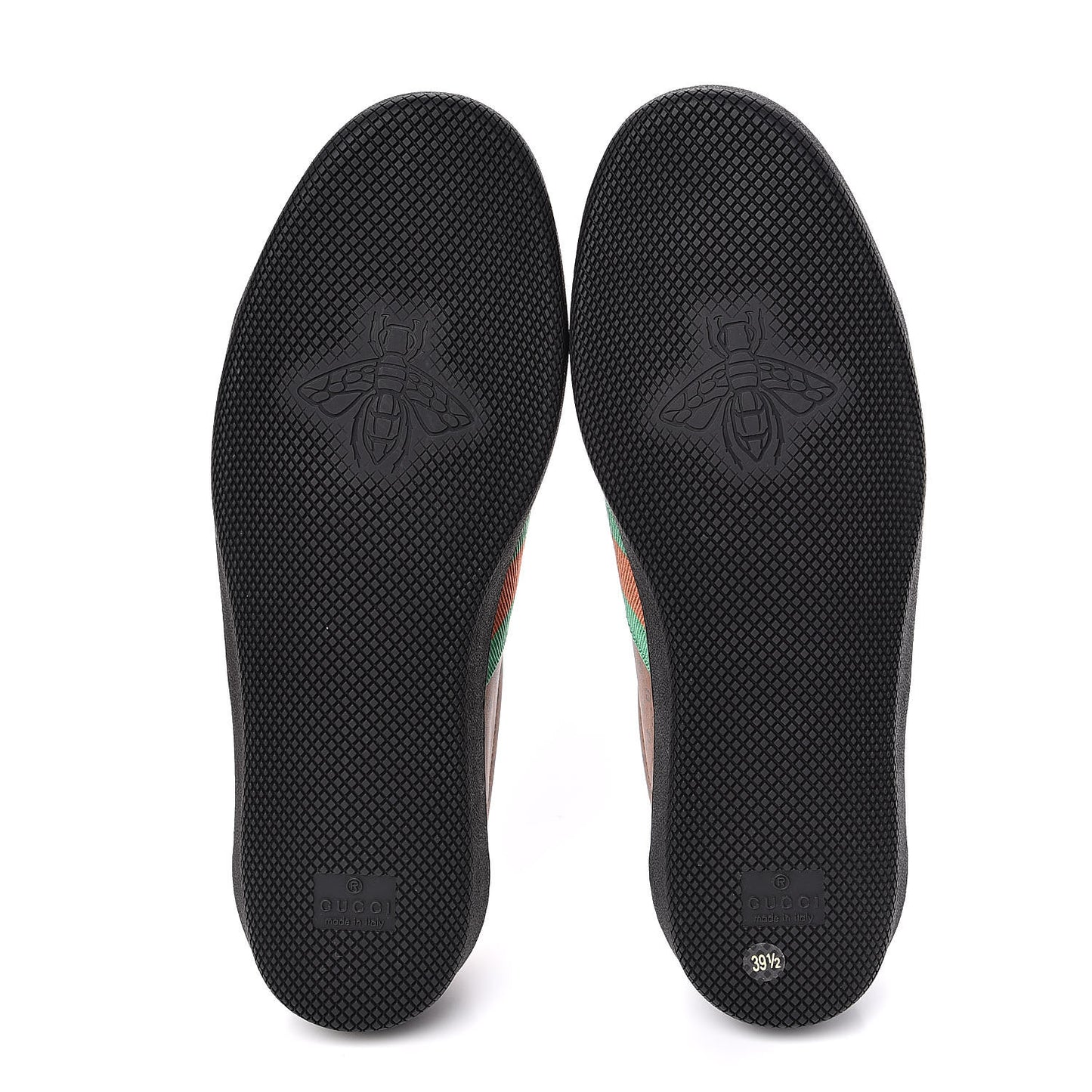 X DAPPER DAN Calfskin Suede GG Micro Monogram Womens G74 Sneakers 39.5 Black Cuir Burro