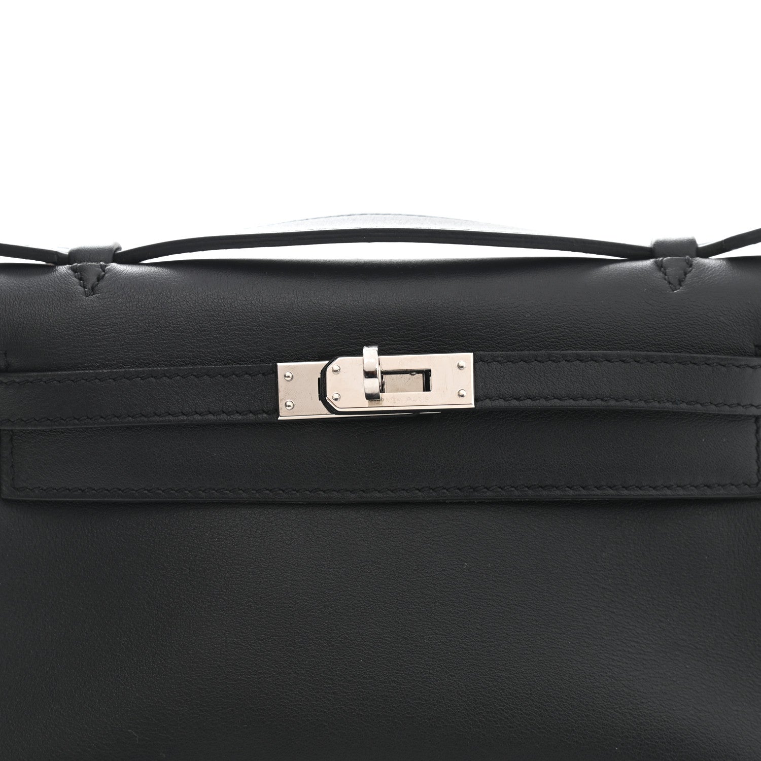 Hermes Swift Kelly Pochette Clutch Black 8 of 10