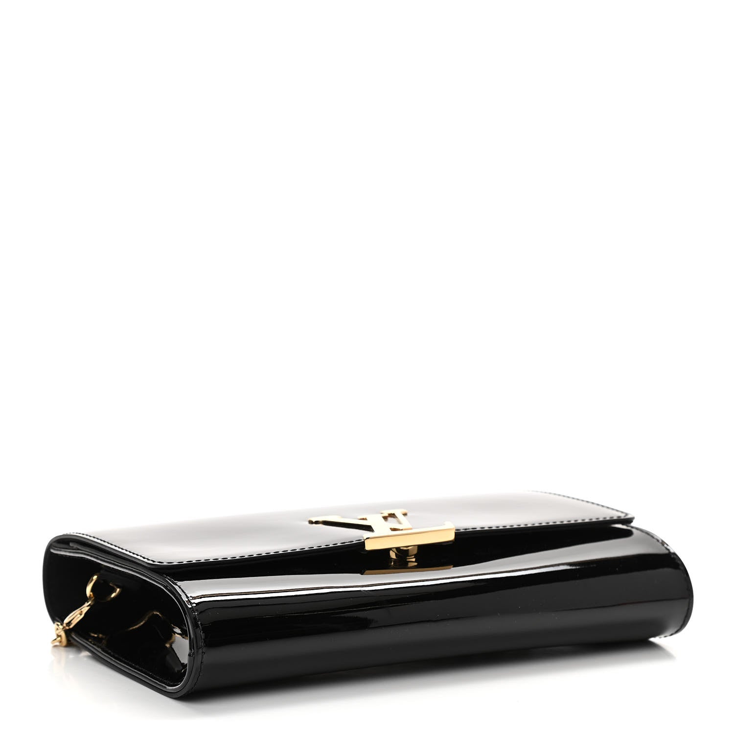 Louis Vuitton Patent Chain Louise GM Black 3 of 9