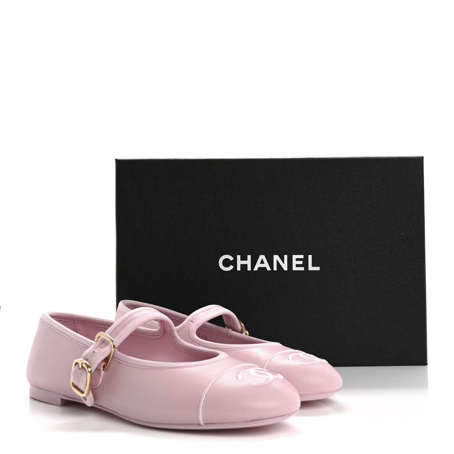 Chanel Lambskin Mary Jane Flats 37 Light Pink 10 of 10