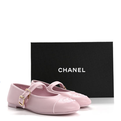 Chanel Lambskin Mary Jane Flats 37 Light Pink 10 of 10