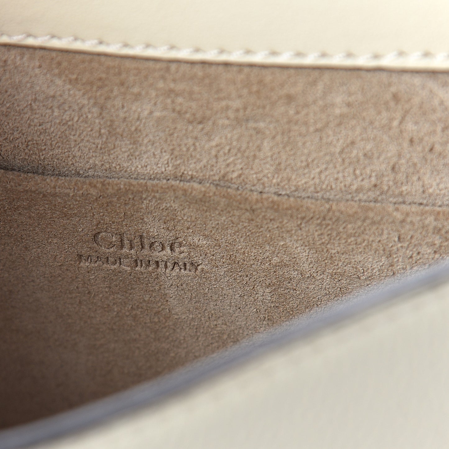 Calfskin Suede Small Nile Bracelet Bag Off White