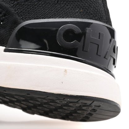 Chanel Fabric Logo Sneakers 36.5 Black 9 of 11