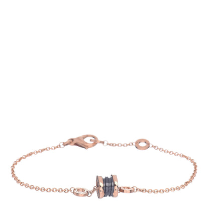 Bulgari 18K Rose Gold Black Ceramic B.Zero1 Bracelet 1 of 5