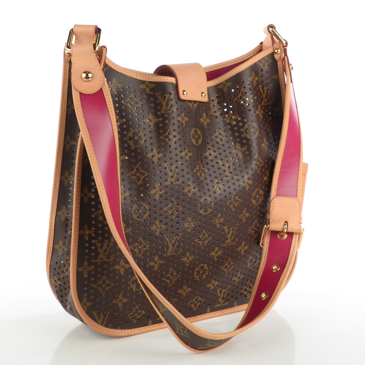 Monogram Perforated Musette Fuchsia