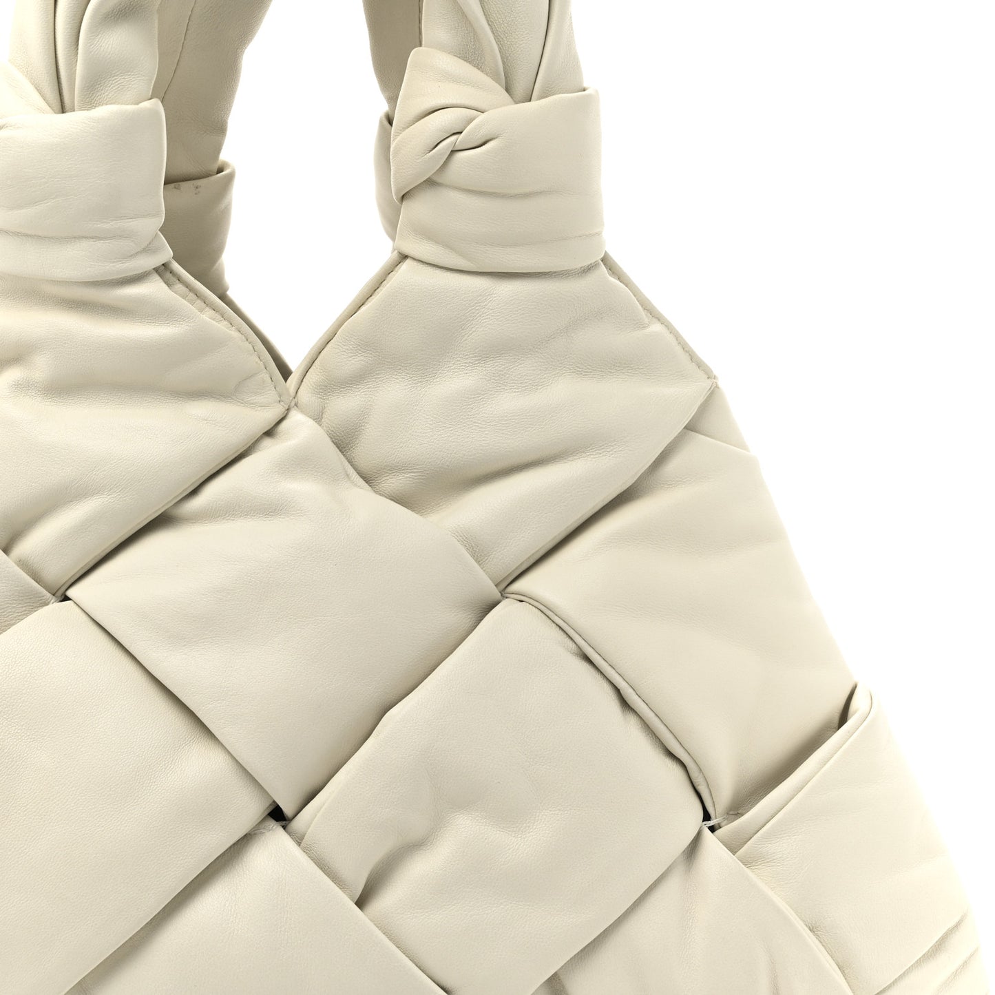 Lambskin Padded Lock Tote White