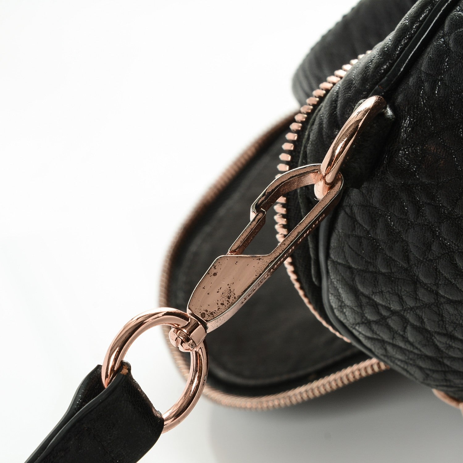 Alexander Wang Pebbled Lambskin Rockie Black Rose Gold Hardware 16 of 18