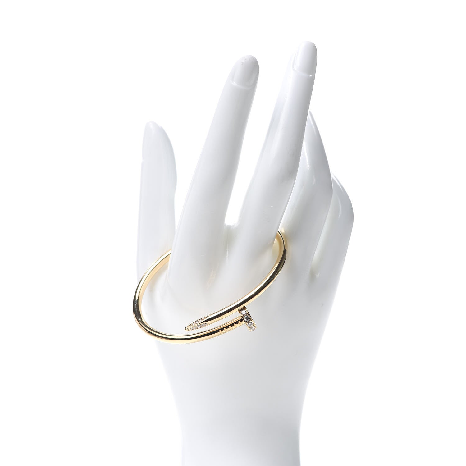 Cartier 18K Yellow Gold Diamond Juste Un Clou Bracelet 17 2 of 6