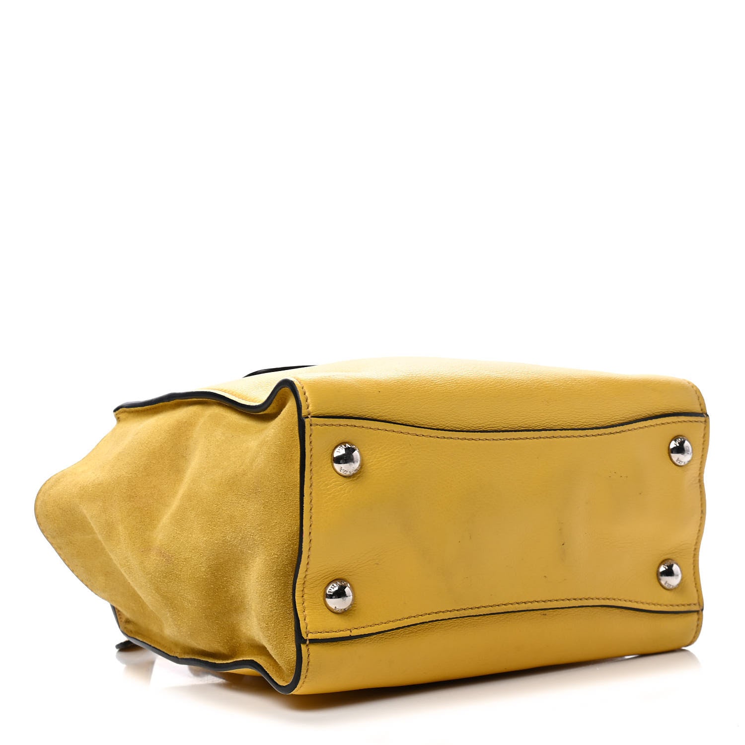 Prada Glace Calfskin Suede Twin Pocket Tote Sole 3 of 7