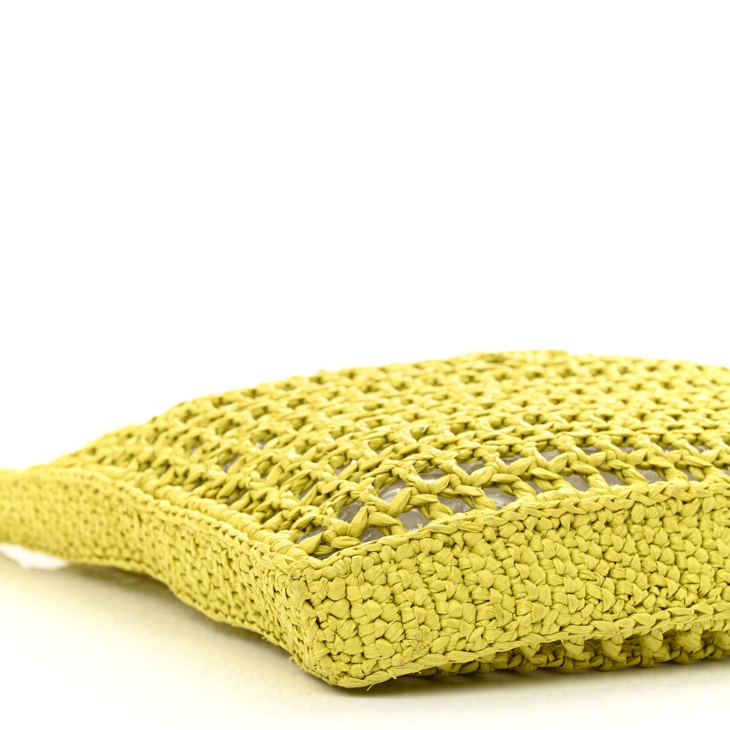 Yarn Raffia Effect Crochet Logo Embroidered Tote Bag Cedro