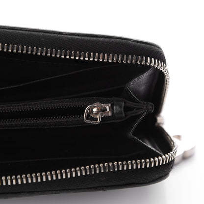 Chanel Lambskin Chevron Quilted CC Zip Around Wallet Black 9 of 9
