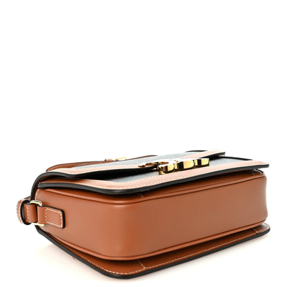 Celine Calfskin Triomphe Canvas Teen Triomphe Bag Tan 4 of 10