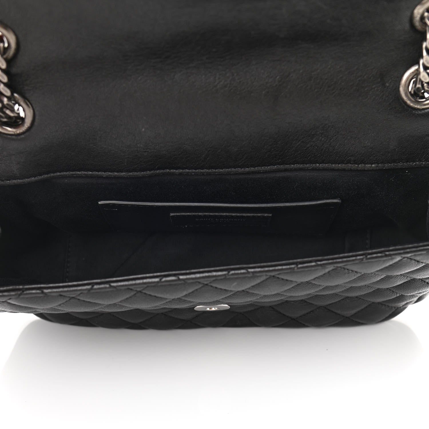 Saint Laurent Sheepskin Tri-Quilt Monogram Medium College Bag Black 5 of 11