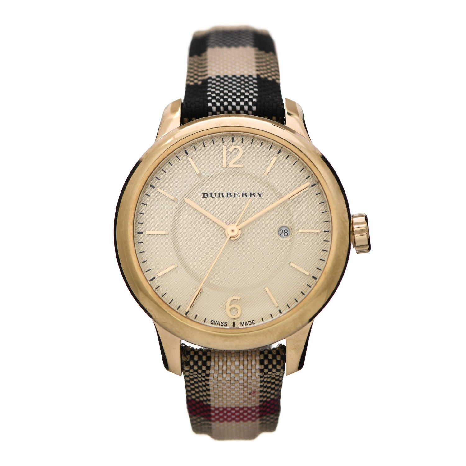 Burberry Stainless Steel Calfskin 32mm Quartz Watch Beige BU10104 1 of 7