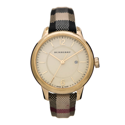 Burberry Stainless Steel Calfskin 32mm Quartz Watch Beige BU10104 1 of 7