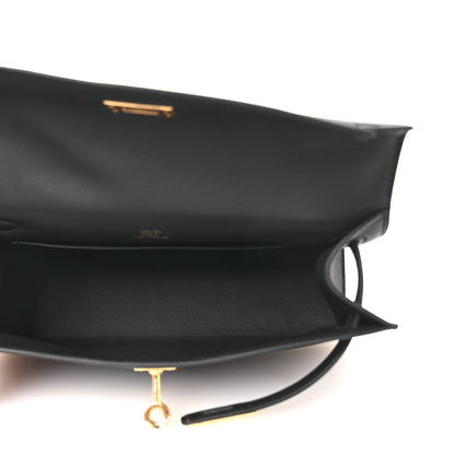 Hermes Swift Kelly Pochette Clutch Black 5 of 12
