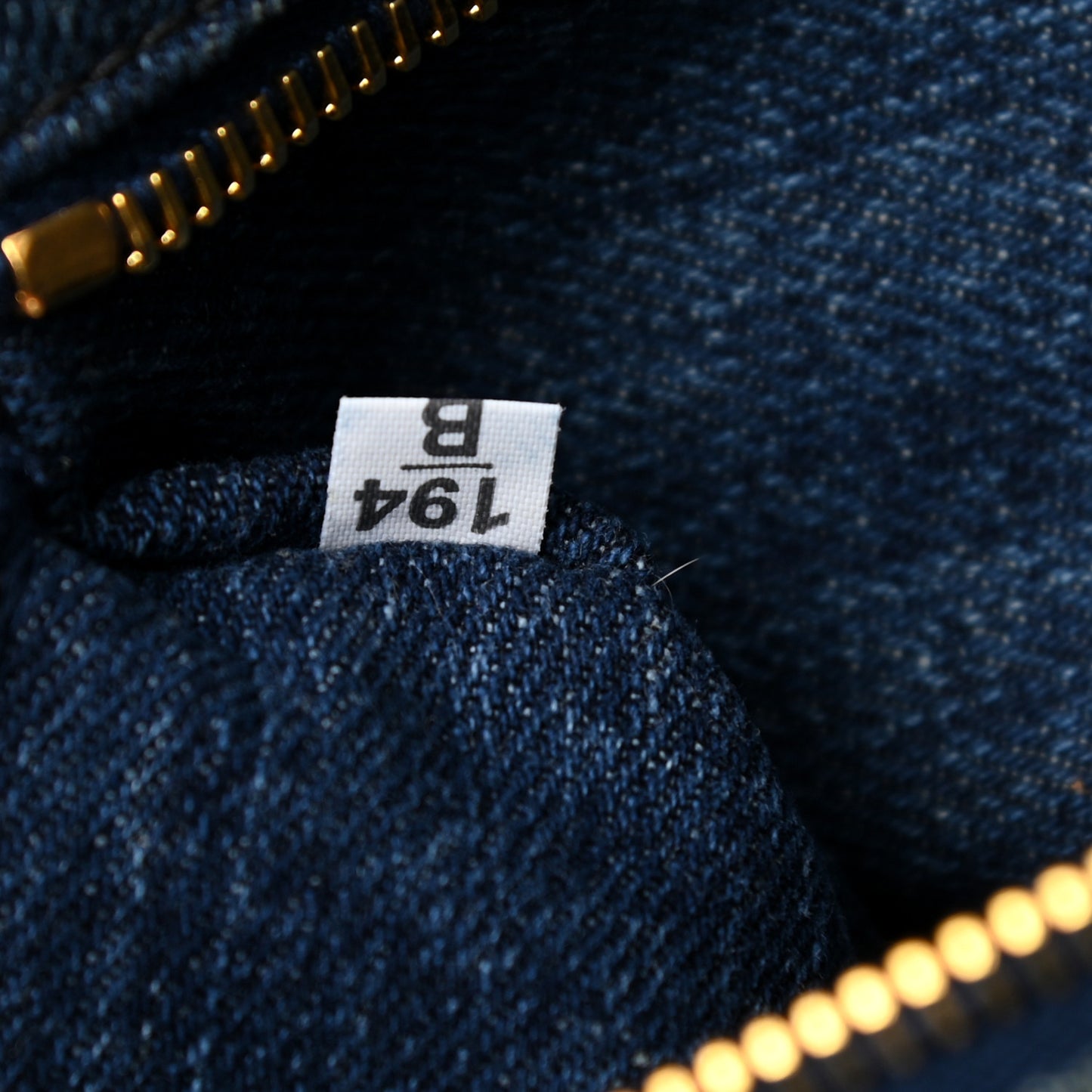 Denim Logo Tote Bleu