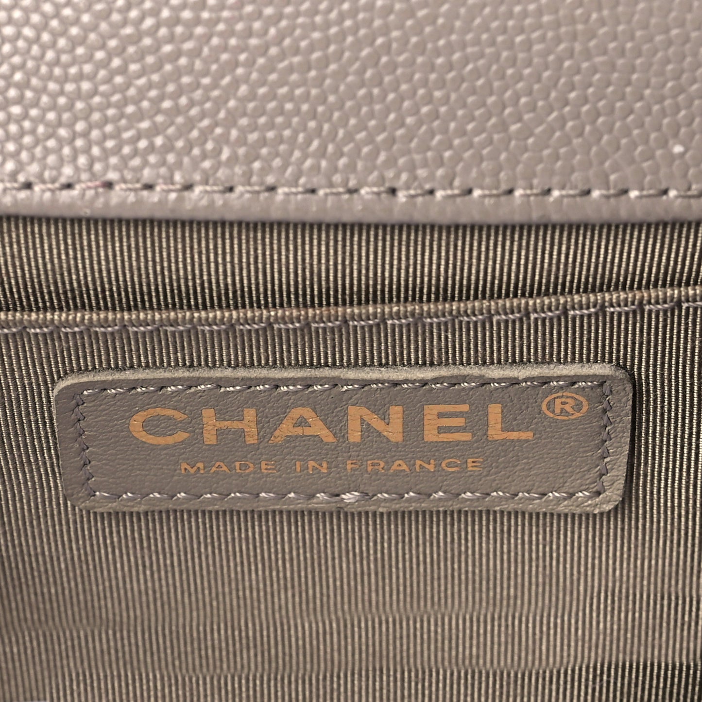 Caviar Quilted Medium Boy Flap Dark Beige