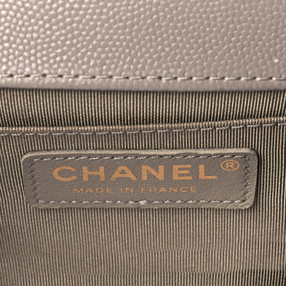 Chanel Caviar Quilted Medium Boy Flap Dark Beige 8 of 11