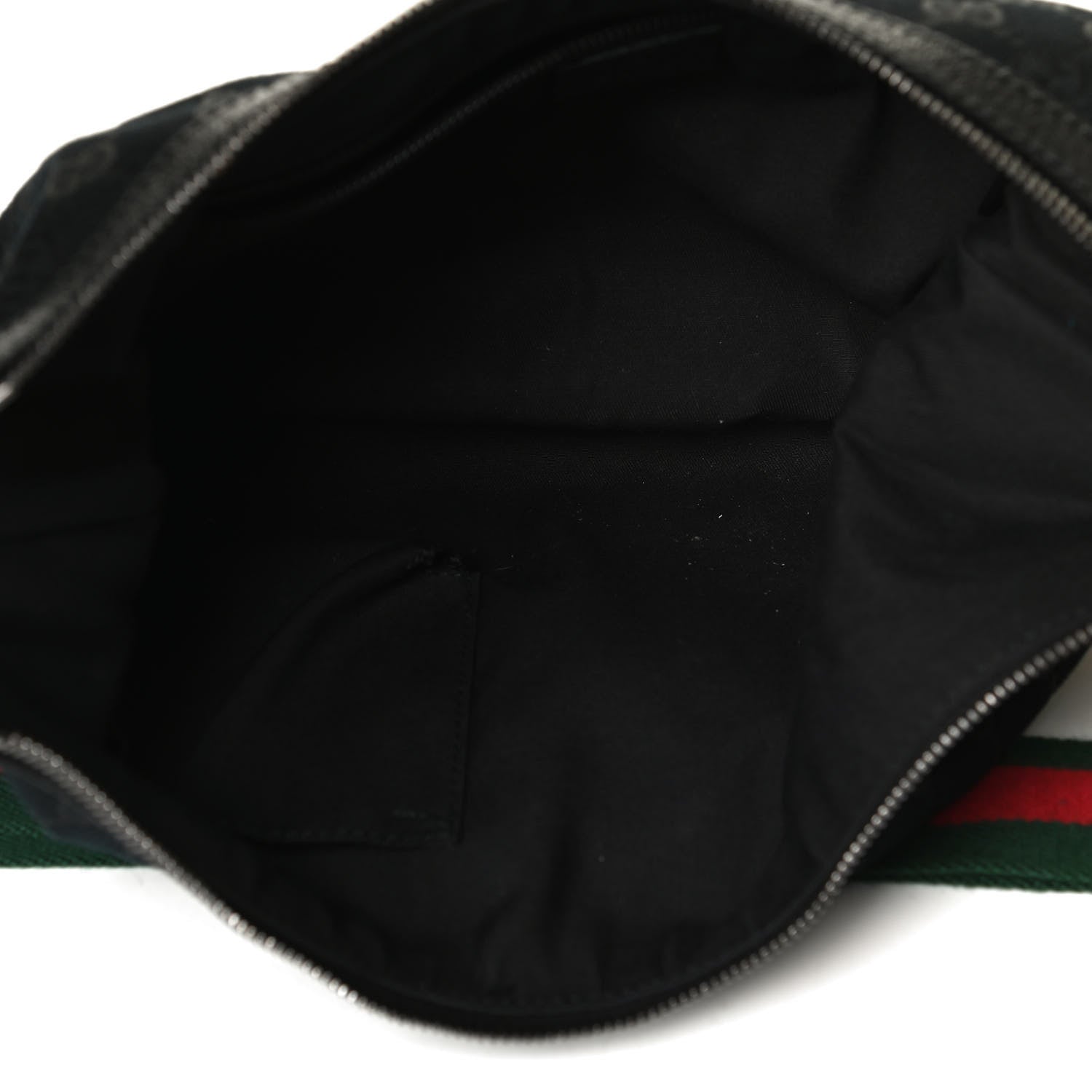 Gucci Monogram Web Medium Half Moon Hobo Black 7 of 16