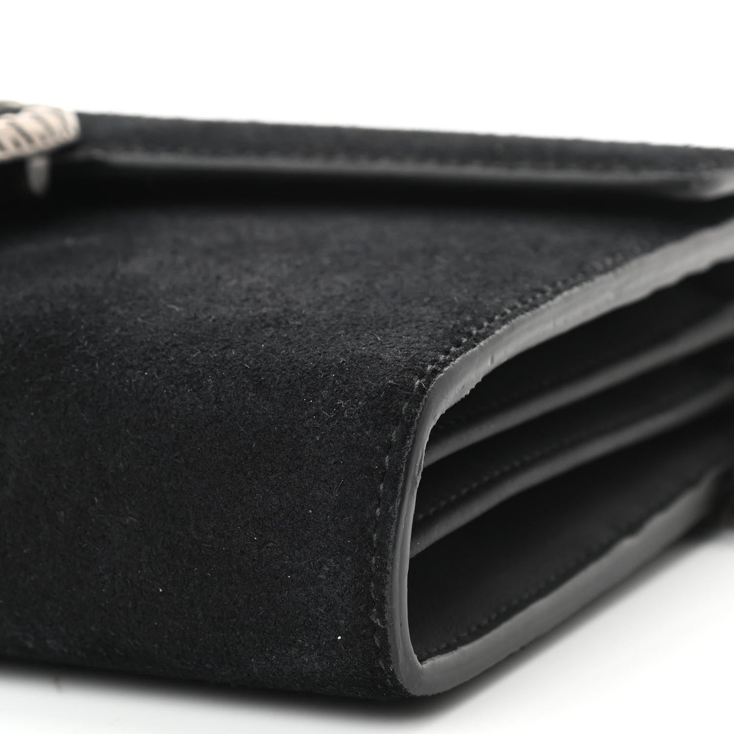 Gucci Suede Mini Dionysus Chain Wallet Black 10 of 10