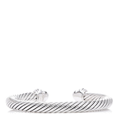 David Yurman Sterling Silver Diamond 7mm Cable Classics Bracelet 3 of 4