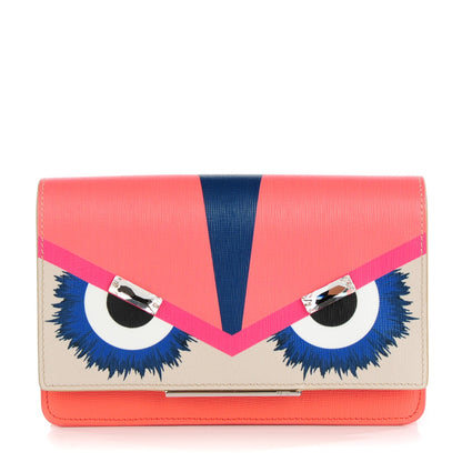 Fendi Vitello Elite Crystal Eye Monster Tube Wallet On Chain Bellini Multicolor 1 of 9