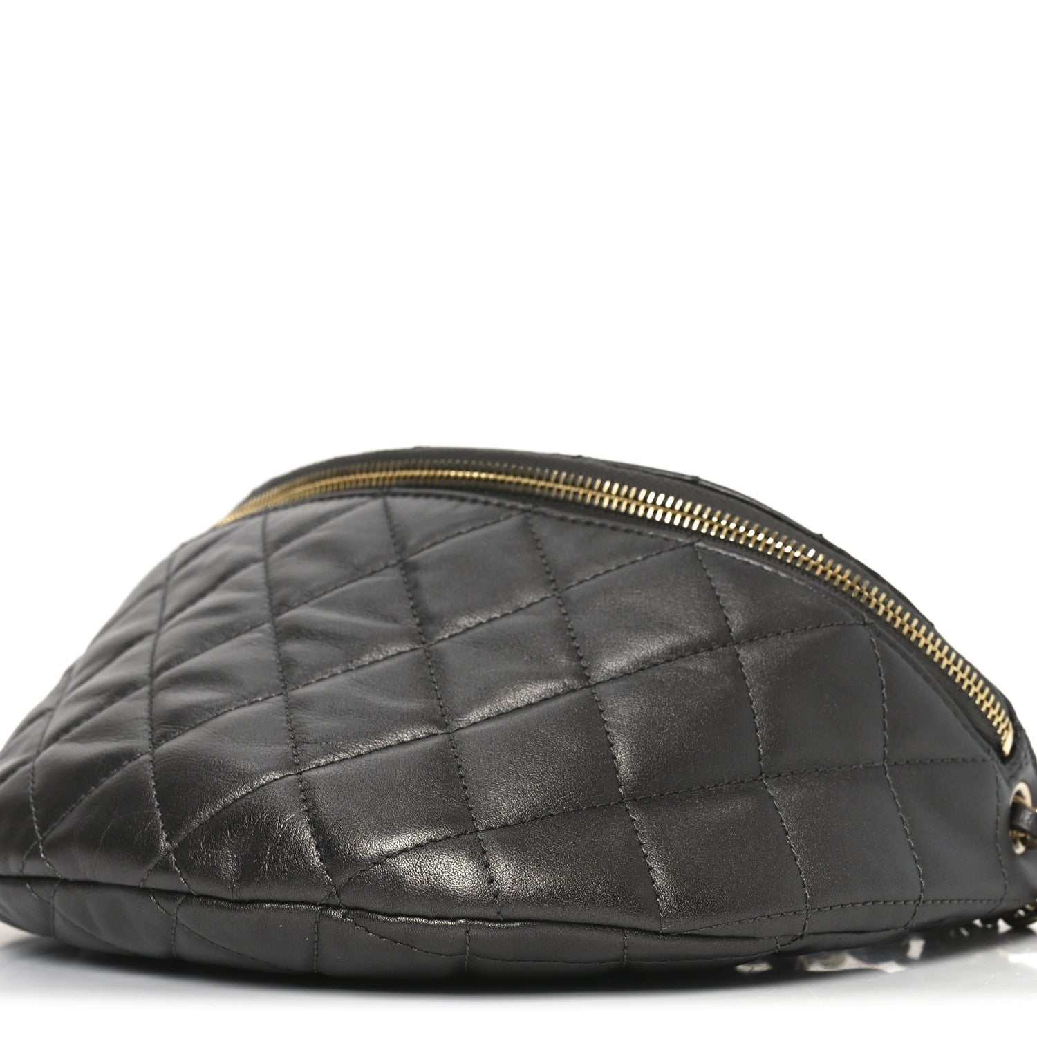 Chanel Metallic Calfskin Pearl Quilted CC Belt Bag Ruthenium 10 of 11