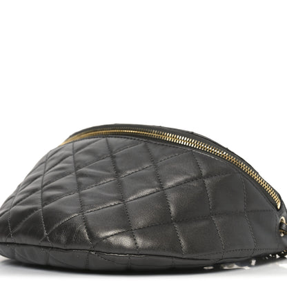 Chanel Metallic Calfskin Pearl Quilted CC Belt Bag Ruthenium 10 of 11