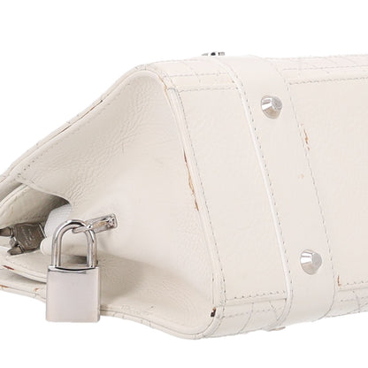 Christian Dior Calfskin Cannage Stitched East West Lady Dior White 9 of 10