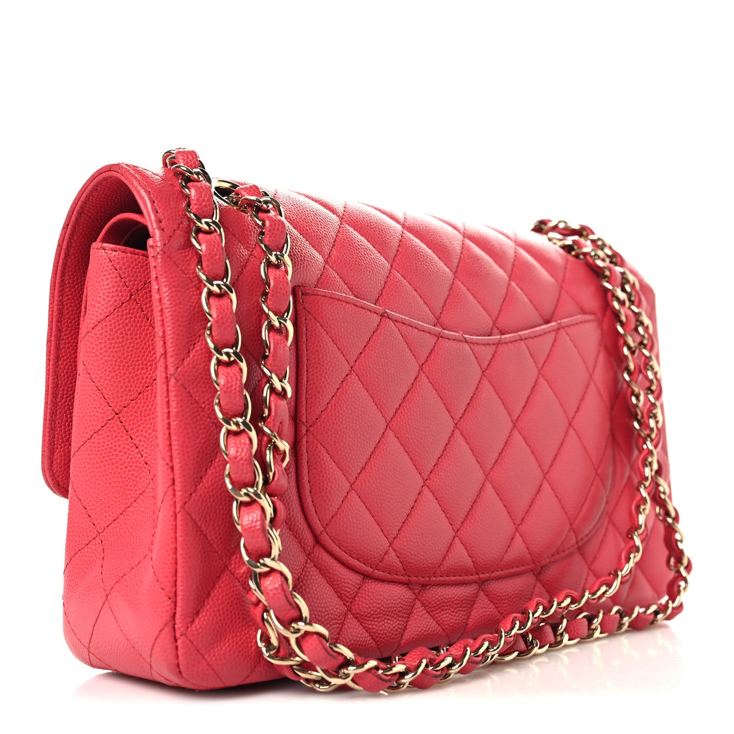 Chanel Caviar Quilted Medium Double Flap Red 3 of 10