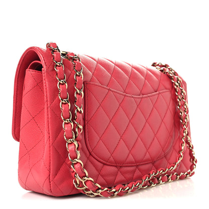 Chanel Caviar Quilted Medium Double Flap Red 3 of 10