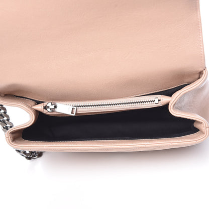 Saint Laurent Sheepskin Matelasse Chevron Monogram Medium College Bag Rose Poudre 7 of 9