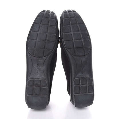 Louis Vuitton Suede Loafers 38.5 Black 5 of 10