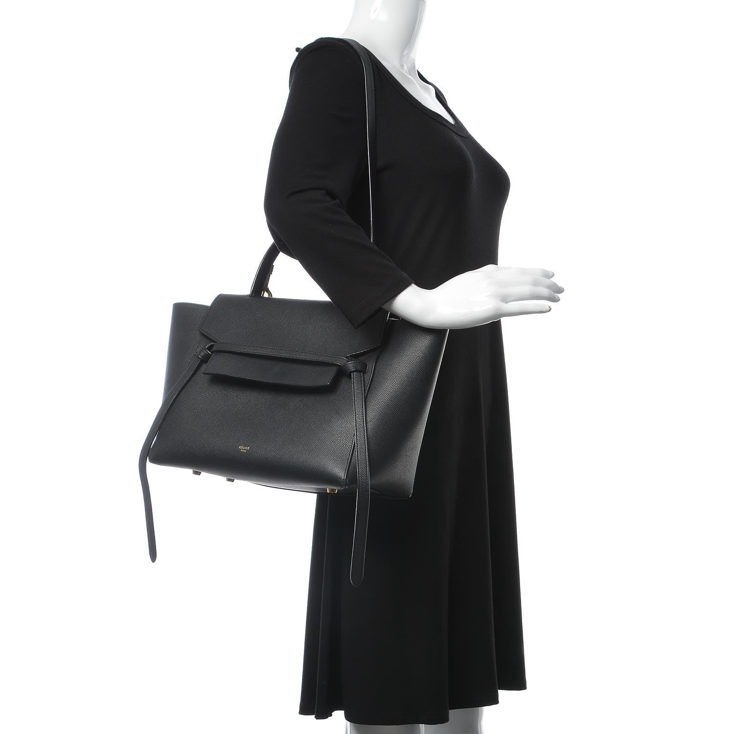 Celine Grained Calfskin Mini Belt Bag Black 2 of 18