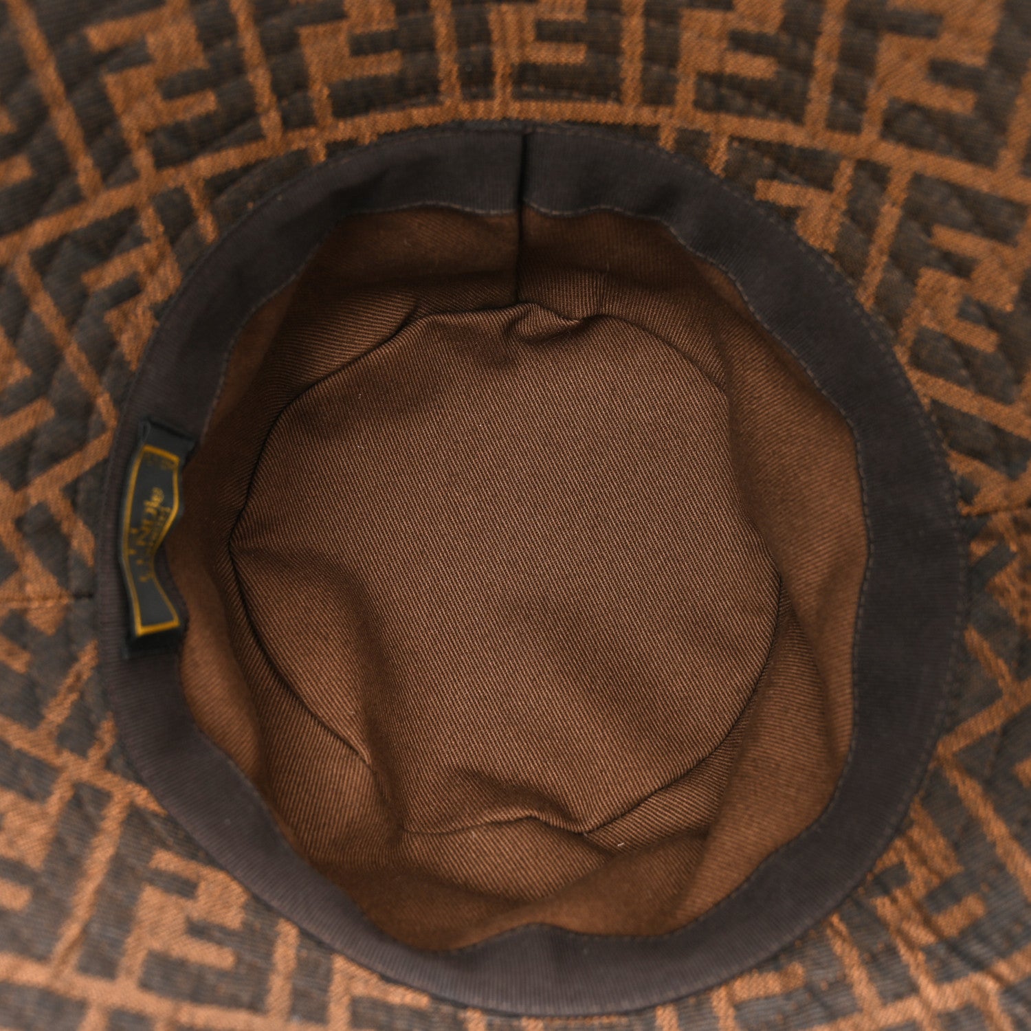 Fendi Technical Fabric FF Reversible Bucket Hat Tobacco Beige 6 of 7