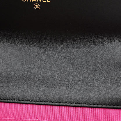 Chanel Fabric Printed Chanel 19 Wallet On Chain WOC Black Multicolor 13 of 14