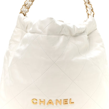 Chanel Shiny Calfskin Quilted Chanel 22 White 9 of 11
