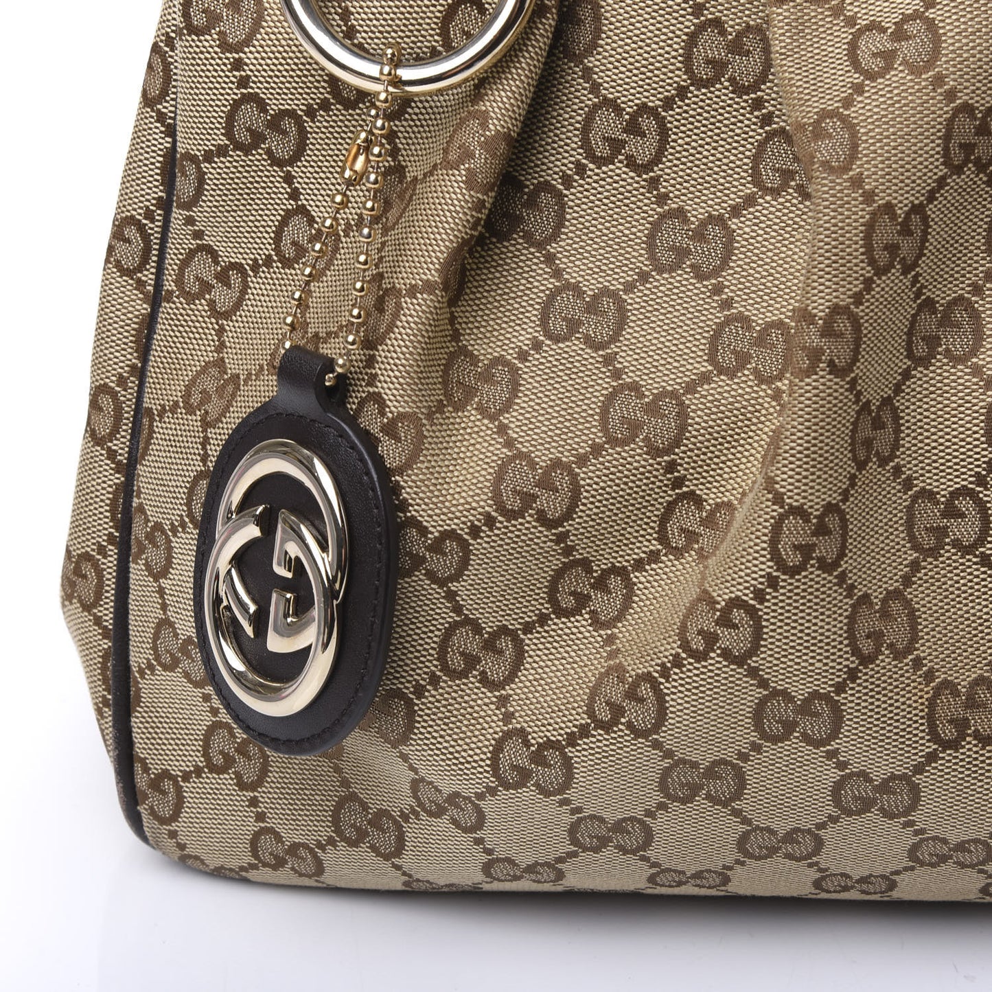 Monogram Medium Sukey Tote Beige Ebony Black