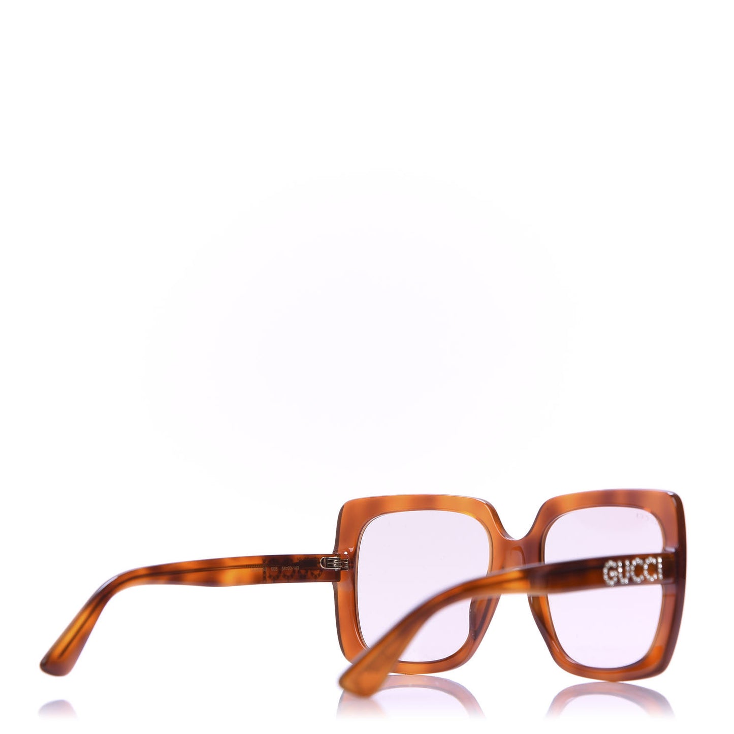 Square Frame Crystal Sunglasses GG 0418S Tortoiseshell