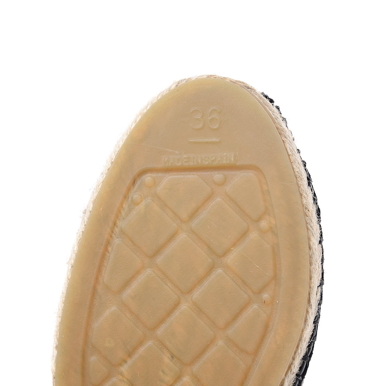 Chanel Lambskin Quilted CC Espadrilles 36 Black 9 of 9