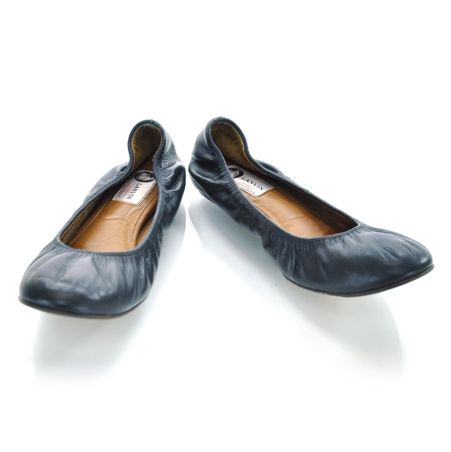 Lanvin Leather Elastic Ballet Flats Black 40 1 of 6