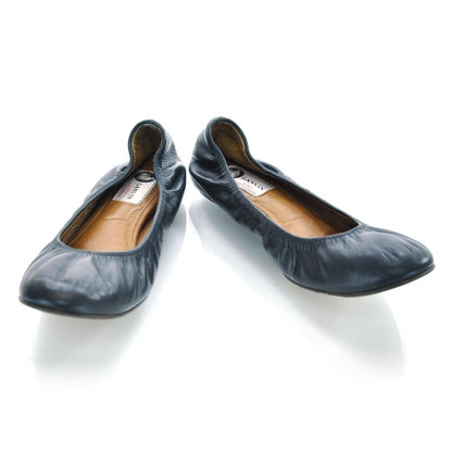 Lanvin Leather Elastic Ballet Flats Black 40 1 of 6