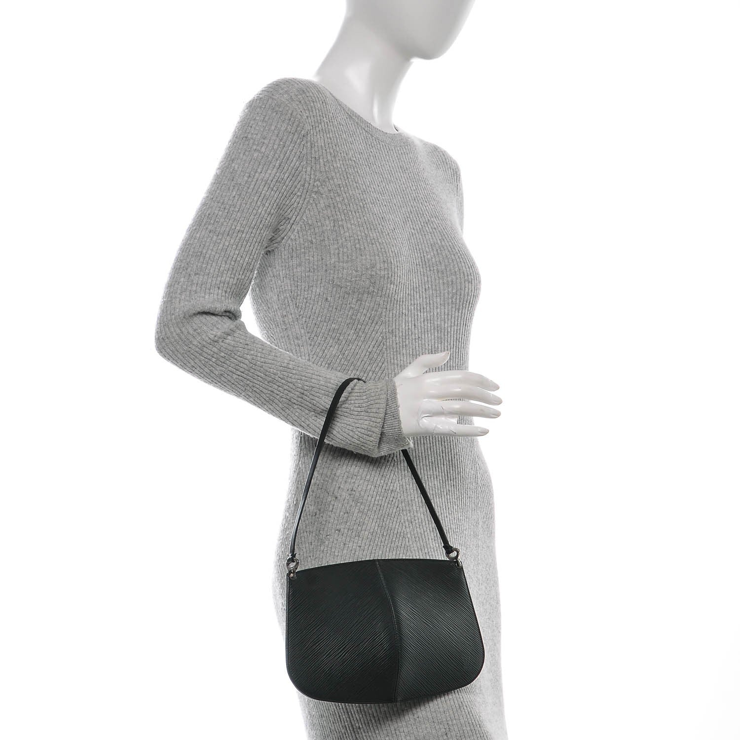 Louis Vuitton Epi Demi Lune Pochette Black 2 of 6