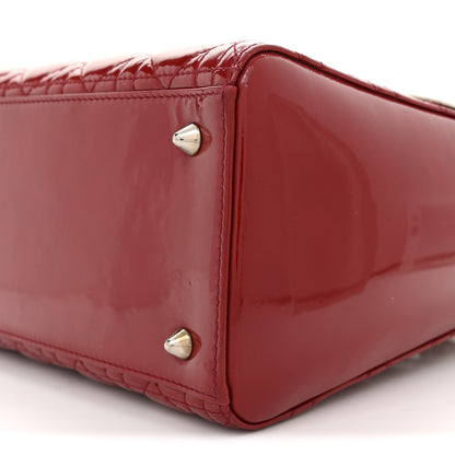 Christian Dior Patent Cannage Medium Lady Dior Red 10 of 11