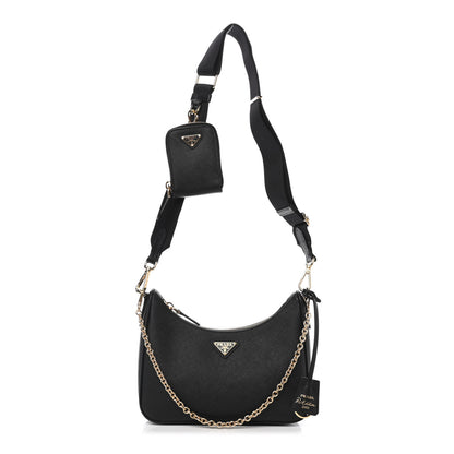 Prada Saffiano Lux Re-Edition 2005 Shoulder Bag Black 1 of 10