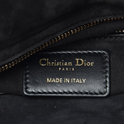 Christian Dior Calfskin Cannage Studded Medium Supple Lady Dior Black 6 of 11