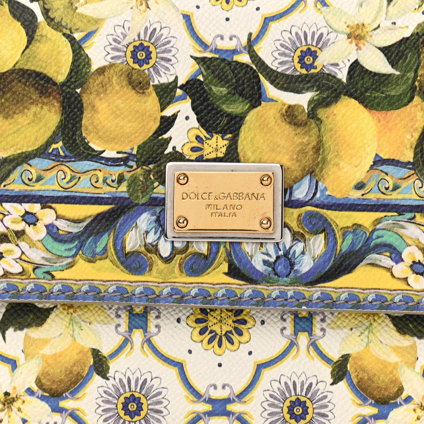 Dauphine Lemon Print Medium Miss Sicily Satchel Multicolor