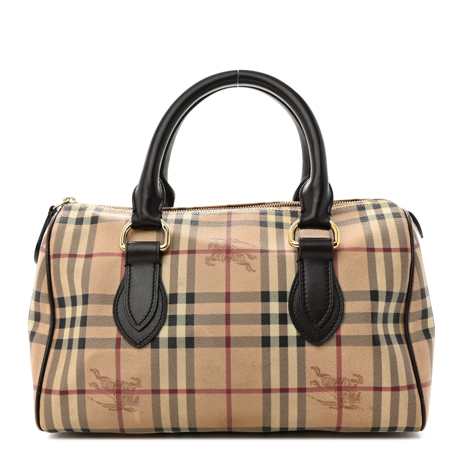 Burberry Haymarket Check Small Chester Bowling Bag Chocolate 1 of 17
